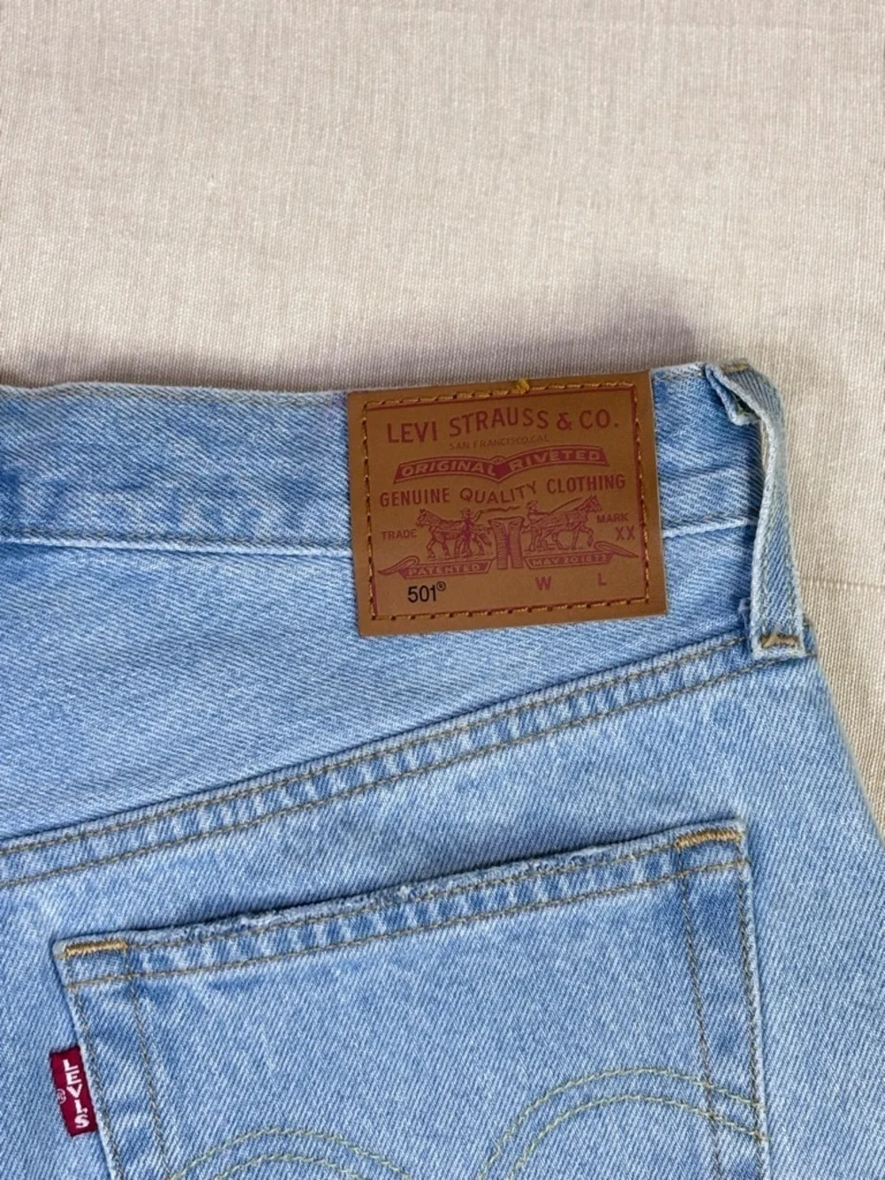 Levi’s 501 Cut Off Shorts W27 High Rise Distressed Denim Light Wash Raw